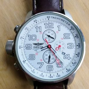Invicta #2771 watch brown leather band.